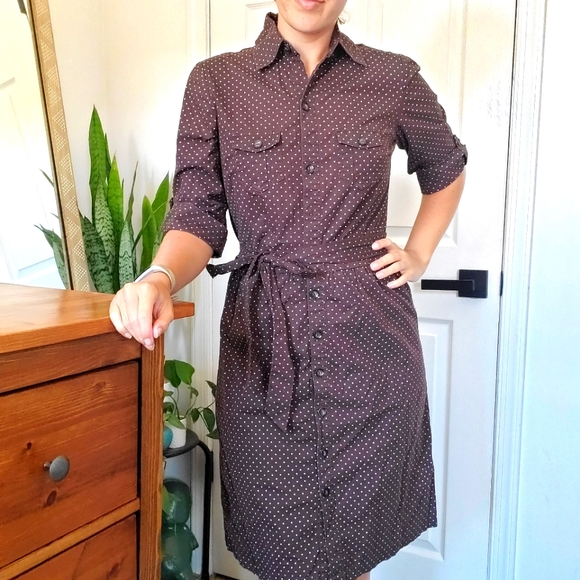 Merona Dresses & Skirts - Polka Dot Button Up Dress